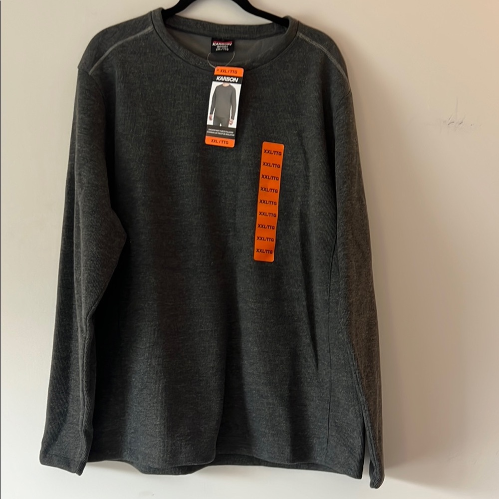 KARBON | Gray Crewneck sweater knit pullover